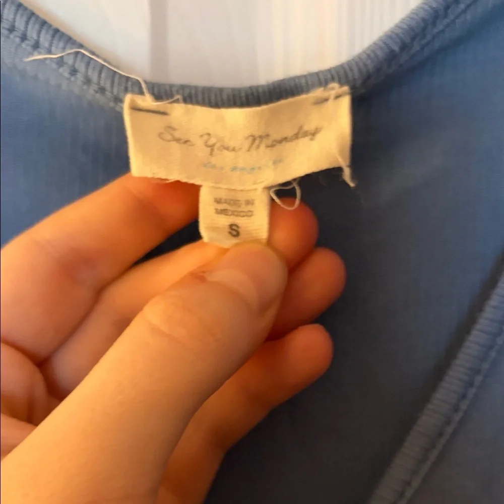 See You Monday Blue Tunic Top - Picture 2 of 6